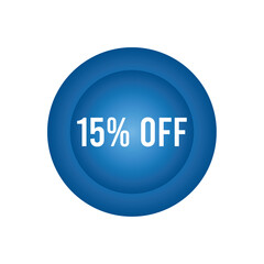 15% of discount. Discount price. Special offer discount.