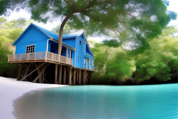 house on the river.