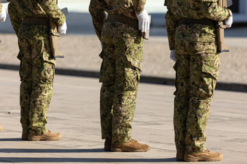 Portugal Commandos - special forces soldiers standing in a row