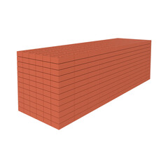 Top view and angle view bricks rendering