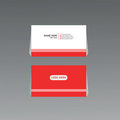 Modern corporate business card vector design template with editable content.