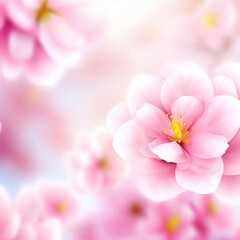 Pink sakura cherry blossom