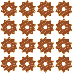 Pattern homemade cookie different taste in pastry biscuit