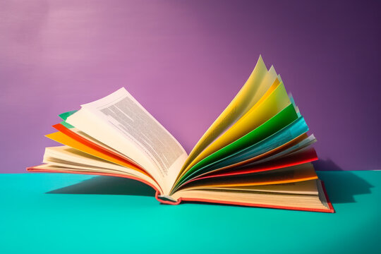 the wind develops the pages of an open book, the day of knowledge generative ai