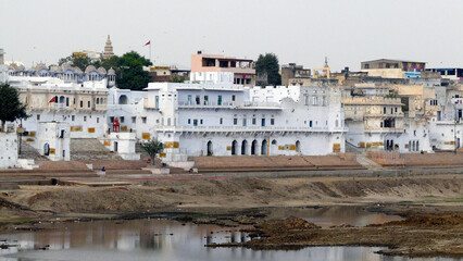 View of a ghat in Pushkar, Rajasthan, India