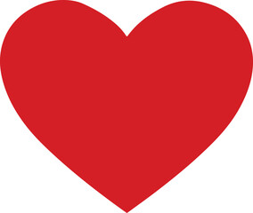 Red vector heart shape stencil silhouette drawing isolated on white background. Love symbol. Decor. Wedding icon. Valentine's day.