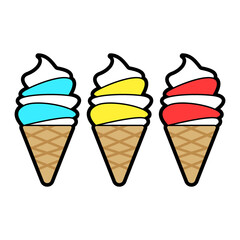 3種のソフトクリーム