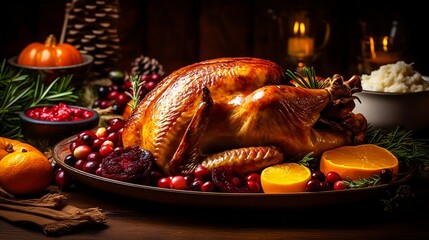 Tradional thanksgiving meal.