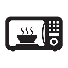 Microwave oven icon. Kitchen appliance icon. Vector illustration.