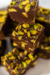 Chocolate pistachio fudge