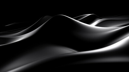 Abstract black background, with beautiful lighting spots and reflections.