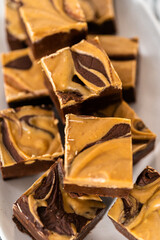 Chocolate fudge with peanut butter swirl