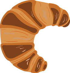 illustration of a brown dog breakfast croissant drawing