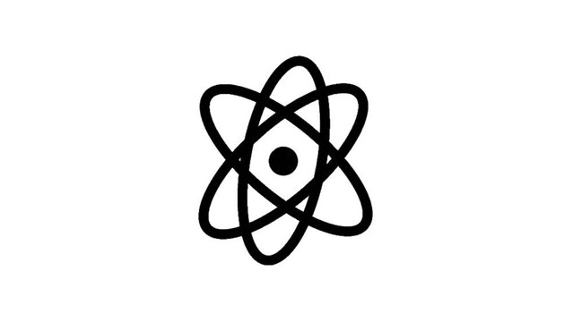 react icon background animated, connection, round, structure