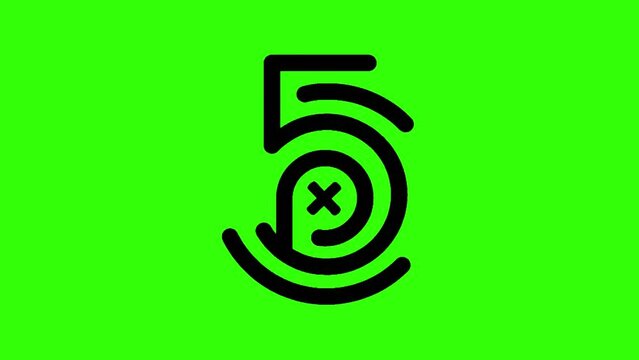 500 px logo icon background animation, green screen