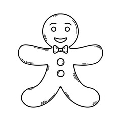 Gingerbread man icon