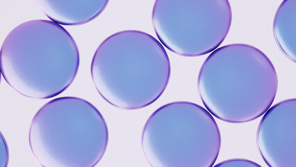 Abstract circle pebble, beauty fashion background. 3d rendering