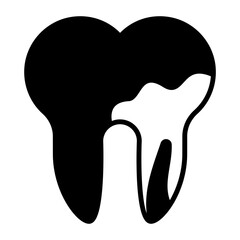 Periapical Abscess concept, Tartar and Plaque effect tooth vector icon design, odontology symbol, oral medicine sign, Dental instrument stock illustration 