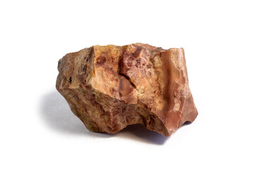 Pelitic Schist Rock isolated on White Background