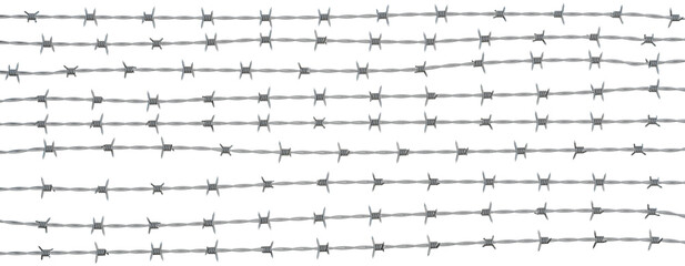 horizontal barbed wires