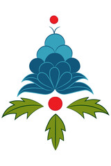 Haft kaszubski, ornament, logo, grono, 