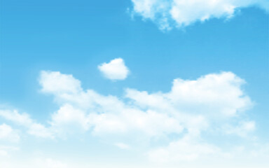 Naklejka na ściany i meble Background with clouds on blue sky. Blue Sky vector