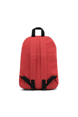 School Backpack Pink Color On White Background
