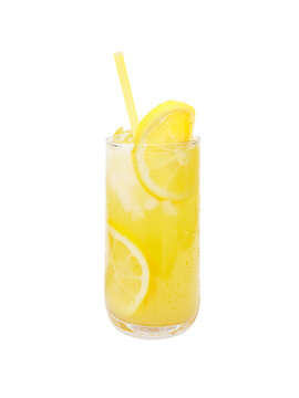 yellow beverage ice cold straw glass