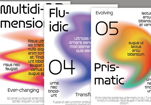 Flyer A4 Plasma Futuristic Glow Fluid Soft Gradient Shape