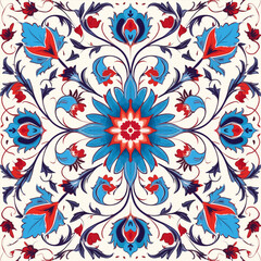 Turkey floral pattern. Abstract art graphic line flower. Ornate elegant luxury vintage retro modern style. For texture textile background backdrop tile wallpaper carpet batik.