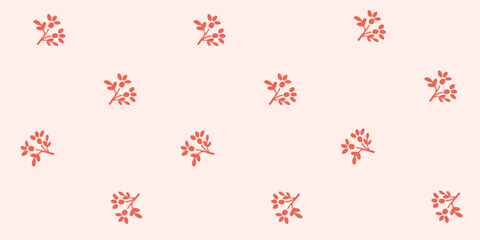 Floral seamless pattern. Vector illustration for background, card, invitation, banner, social media post, poster, mobile apps, advertising.
