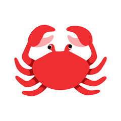 cute crab cartoon vector icon illustration, mascot logo, cartoon animal style