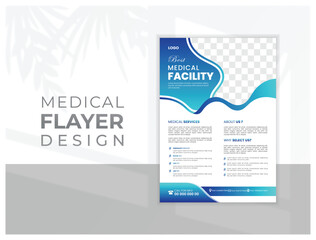 
Modern Creative Flayer Design for Health Care. Medical  Flayer For Advertisement, promotion. Printable and Editable For All User.