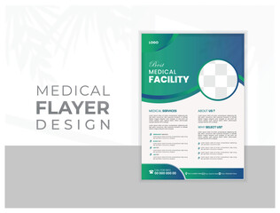 Flayer Design for medical Service. Creative design for Medical Health Care. Printable & Editable for all user. 