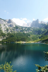 Fototapeta na wymiar Inner (Hinterer) Gosau lake in the Austrian Alps