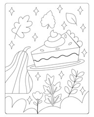Autumn Coloring Pages for Kids, Autumn Coloring pages, 
kids Coloring pages, Animals, flower, Nature, black and white Coloring pages.   