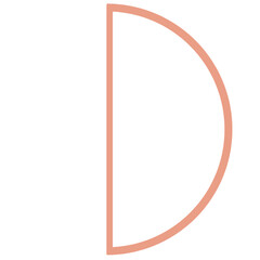  geometry Line semicircles closed vector editable  