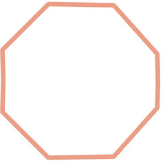 geometric octagon line vector editable