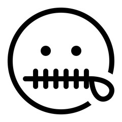 Zipper Mouth Emoji © Simple Glyphs