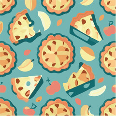 cute simple apple pie pattern, cartoon, minimal, decorate blankets, carpets, for kids, theme print design
