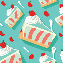 cute simple angel food cake pattern, cartoon, minimal, decorate blankets, carpets, for kids, theme print design

