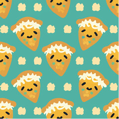 cute simple cornish pasty pattern, cartoon, minimal, decorate blankets, carpets, for kids, theme print design
