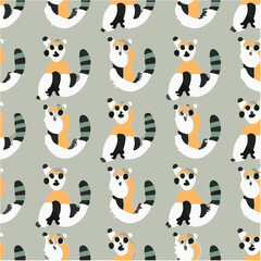 cute simple lemur pattern, cartoon, minimal, decorate blankets, carpets, for kids, theme print design
