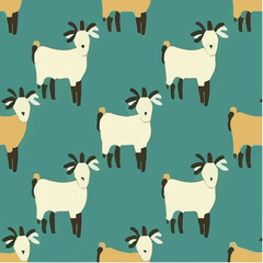 cute simple goat pattern, cartoon, minimal, decorate blankets, carpets, for kids, theme print design
