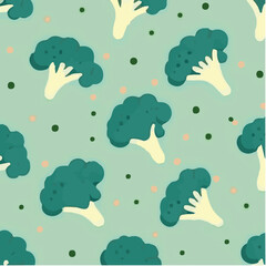 cute simple broccoli pattern, cartoon, minimal, decorate blankets, carpets, for kids, theme print design
