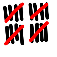 Tally Marks, Numberic, Tradisional Number