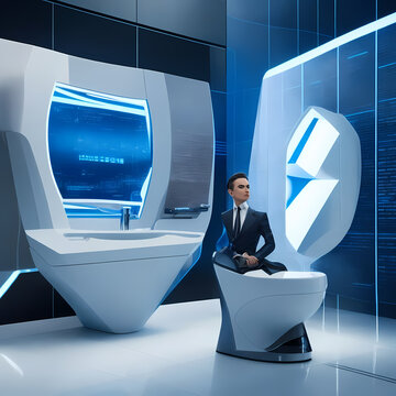 The Future Toilet: Innovative Design for Modern Living - Generative AI
