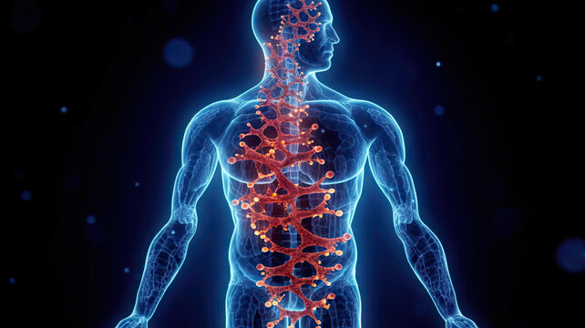 Human body health, modern medical science global international medical. Generative AI.