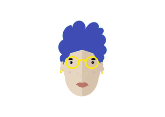 Good looking old lady illustration