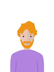 Ginger cheerful man illustration 